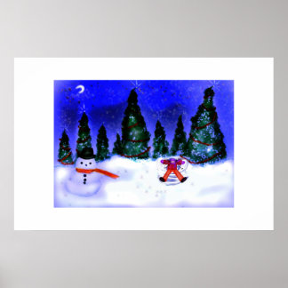 スノーエンジェルプリント ポスター