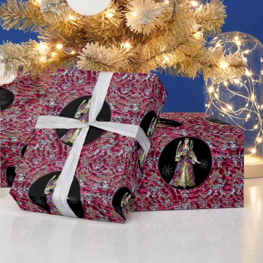 スノーエンジェルマーシェルクリスマスラッピング紙 ラッピングペーパー (クリスマス)