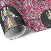 スノーエンジェルマーシェルクリスマスラッピング紙 ラッピングペーパー (ロールコーナー)