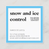 スノーエンジェル冬サービス スクエア名刺 (裏面)