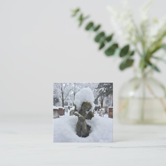 スノーエンジェル冬サービス スクエア名刺 (スタンド正面)