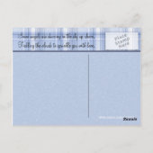 スノーエンジェル抽象芸術アート ポストカード (裏面)