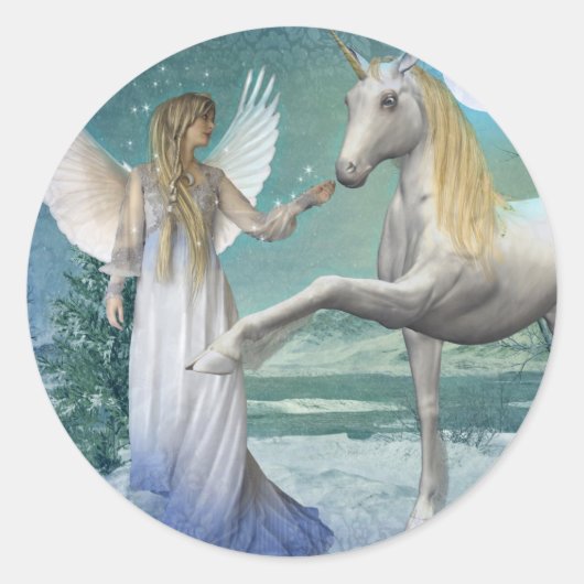 スノーエンジェル（シール） ラウンドシール (正面)