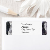 スノーエンジェル、雪の顔-差出人住所ラベル ラベル (インサイチュ)