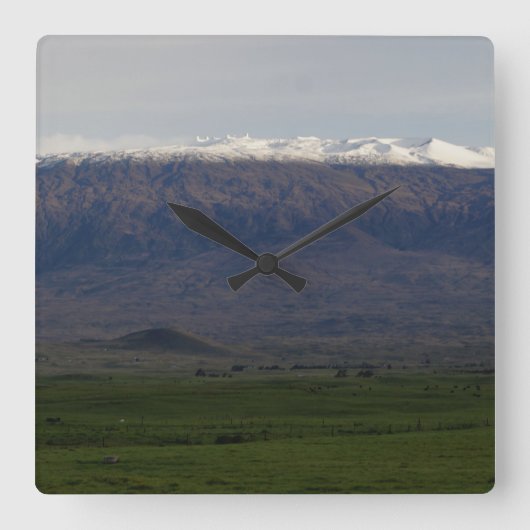 スノーオンマウナケア スクエア壁時計 (正面)