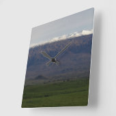 スノーオンマウナケア スクエア壁時計 (傾斜)