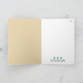 スノーオーナメントファミリーホリデーカード（青） シーズンカード (内部)