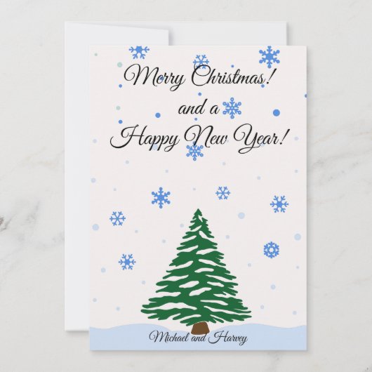 スノーオーバーレイあなたの写真と文字クリスマスカード シーズンカード (裏面)