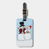 スノーカップル ラゲッジタグ (正面縦)
