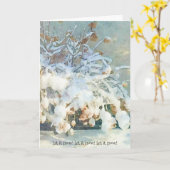 スノーカバーあじさいツリーホリデーカード カード (黄色い花)