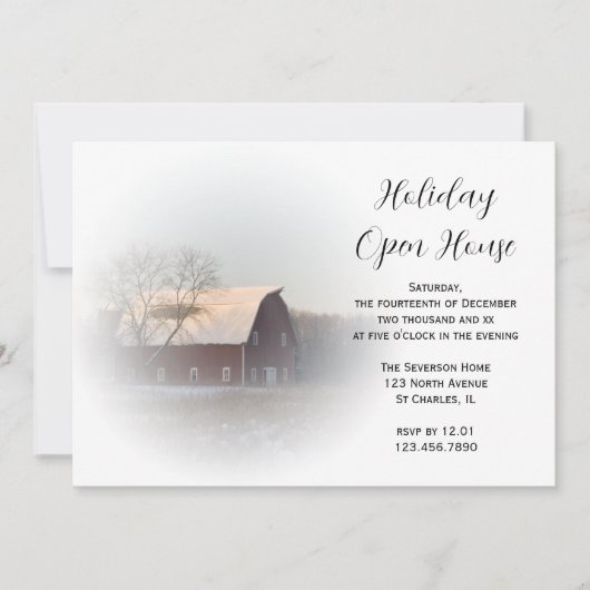 スノーカバードカントリーバーンホリデーオープンハウスパーティー 招待状 (正面)
