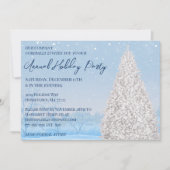 スノーカバードツリーホリデーパーティー招待状 招待状 (正面)