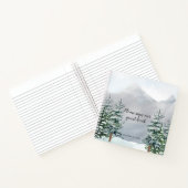 スノーカバードパインツリーズマウンテンスノーゲストブック ノートブック (内部)