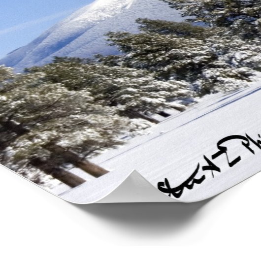 スノーカバープレーリー&サンフランシスコのピークスアリゾナ ポスター (角)