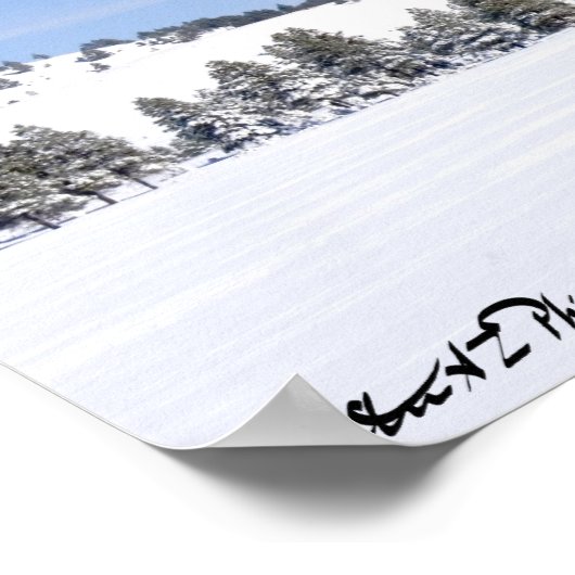 スノーカバープレーリー&サンフランシスコのピークスアリゾナ ポスター (角)