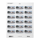 スノーカバーレッドバーン差出人住所 ラベル (フルシート)