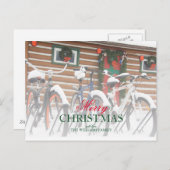 スノーカバー付き自転車ニアホテルフェスティバル シーズンポストカード (正面/裏面)