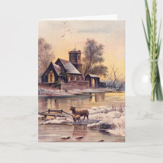 スノーカントリービレッジビクトリアンクリスマスカード カード (正面)