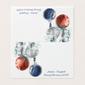 スノーガラスオーナメントゲストシーティング座席表 名刺 (外部フラット)