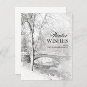 スノーガーフィールド公園（白黒） ポストカード (正面/裏面)