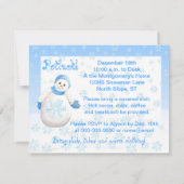 スノーガールズホリデイスノーパーティの招待状 招待状 (裏面)