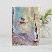 スノーガールホリデーカード サンキューカード (スタンド正面)