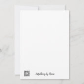 スノーガールホリデーカード サンキューカード (裏面)