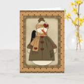 スノーガール(冬)に持って来る2グリーティングカード カード (黄色い花)