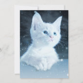 スノーキャット誕生日招待状 招待状 (裏面)