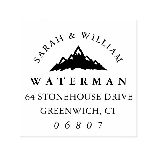 スノーキャップマウンテンピーク差出人住所 セルフインキングスタンプ (デザイン)