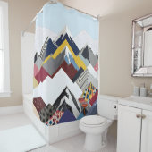 スノーキャップ山脈 シャワーカーテン (インサイチュ)