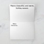 スノーキャビンクリスマスカード。 シーズンカード (内部)