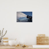 スノーキヤノン、スノーガン、スノーメーカー、射撃、 発砲雪 ポスター (キッチン)