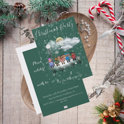スノークインテットクリスマスパーティの招待状 招待状