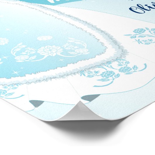 スノークイーンウェルカムパーティーサイン ポスター (角)