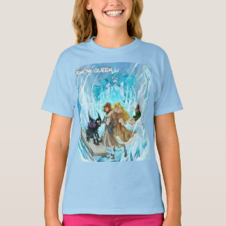 スノークイーンクラシックブルーガールTシャツ Tシャツ