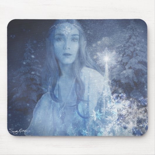 スノークイーンクリスマスファンタジー作品 マウスパッド (正面)
