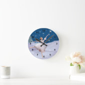 スノークイーンバレリーナカスタマイズ可能な時計 ラウンド壁時計 (ホーム)