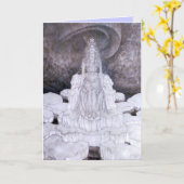 スノークイーンファインアートグリーティングカード カード (黄色い花)