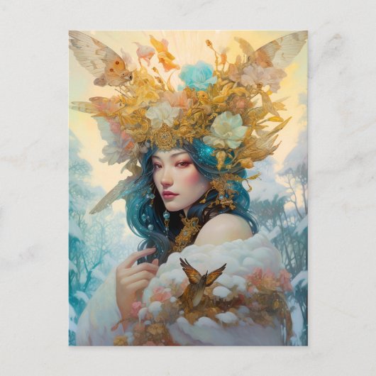 スノークイーンファンタジーアート ポストカード (正面)