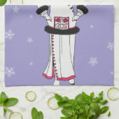 スノークイーン オリジナルプリント キッチンタオル (折り畳み)