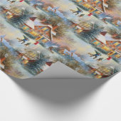 スノークラッドヴィレッジオンクリスマスイブホリデイ ラッピングペーパー (角)