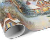 スノークラッドヴィレッジオンクリスマスイブホリデイ ラッピングペーパー (ロールコーナー)