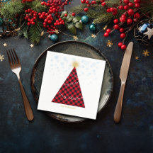 スノークリスマス・チェック柄ツリー 名入れ