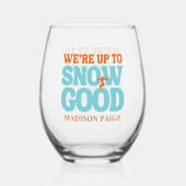 スノーグッドなバチェロレッテパーティ ステムなしワイングラス (裏面)