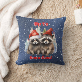 スノーグッドにホリデーアライグマ クッション