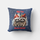 スノーグッドにホリデーアライグマ クッション (正面)