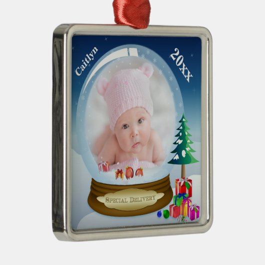 スノーグパーソナライズされたローブフォトオーナメント メタルオーナメント (右)