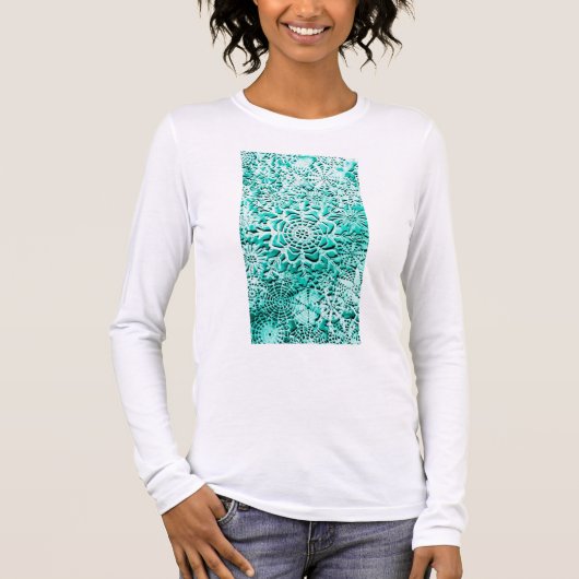 スノーグリーン長袖Tシャツ Tシャツ (正面)