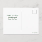 スノーグレンのスコットランド鹿プリントハッピークリスマス! シーズンポストカード (裏面)